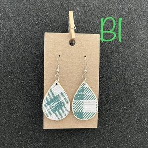 Homemade wood earrings